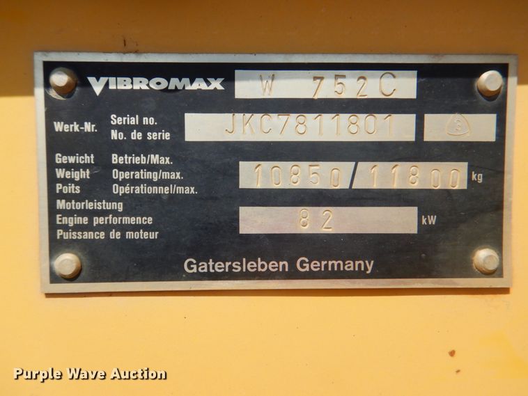 image for item DM3850 2004 Vibromax 752C  double drum vibratory roller