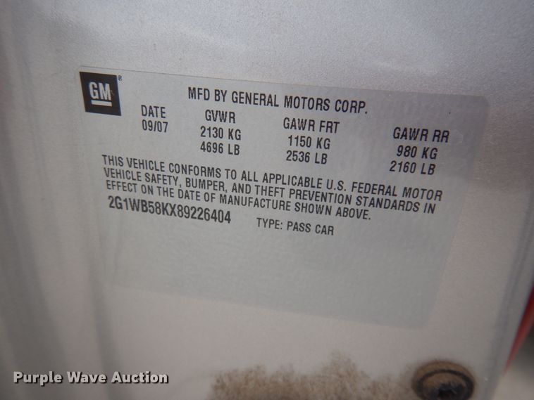 image for item DM5254 2008 Chevrolet Impala