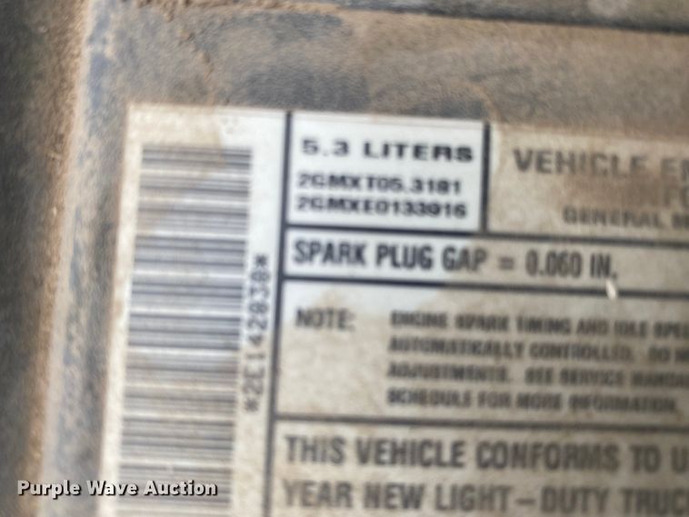 image for item EX9581 2002 GMC Sierra 1500  pickup truck