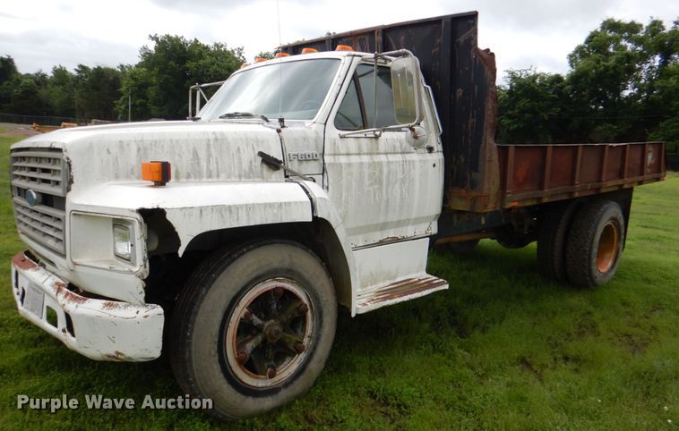 image for item HC9280 1994 Ford F600  dump flatbed truck