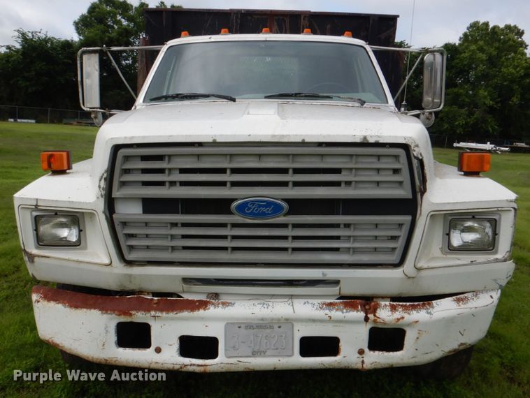 image for item HC9280 1994 Ford F600  dump flatbed truck