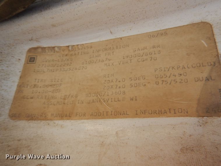 image for item HC9282 1995 GMC C7500  spreader truck