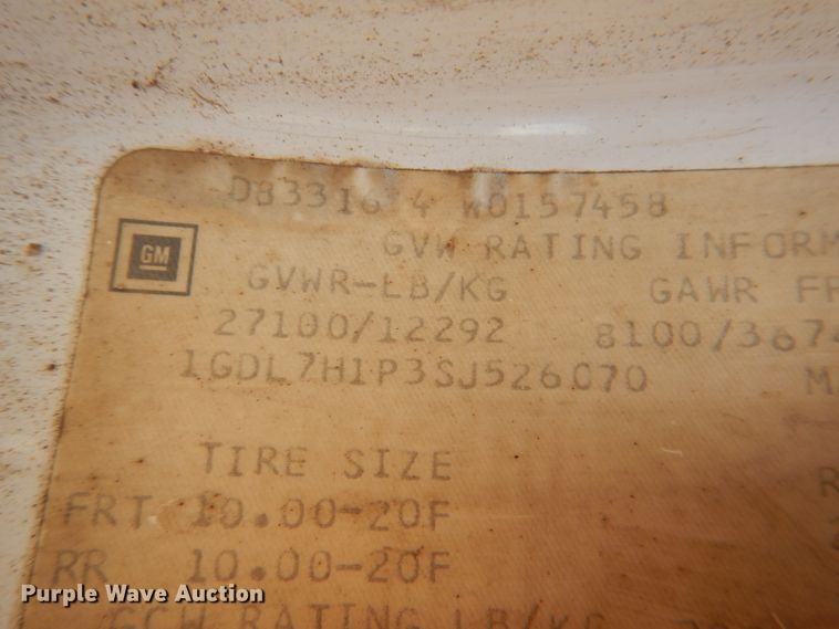 image for item HC9282 1995 GMC C7500  spreader truck