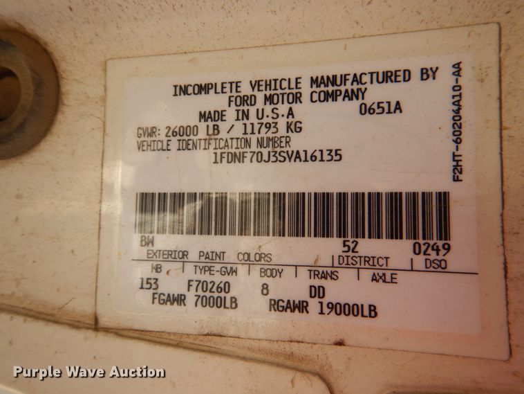 image for item HC9283 1995 Ford F750  spreader truck