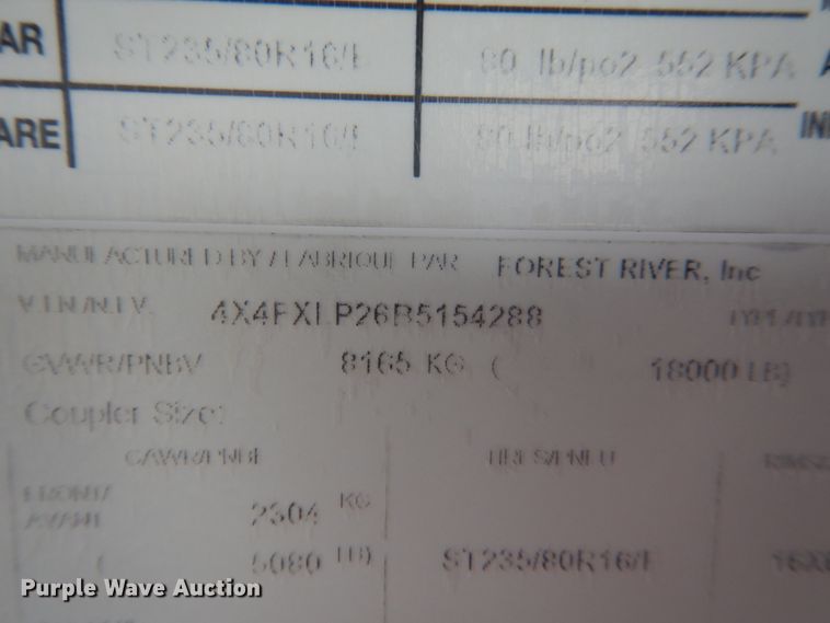 image for item HI9912 2011 Forest River XLR   toy hauler camper