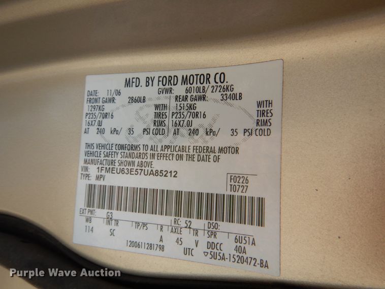 image for item IA9978 2007 Ford Explorer  SUV