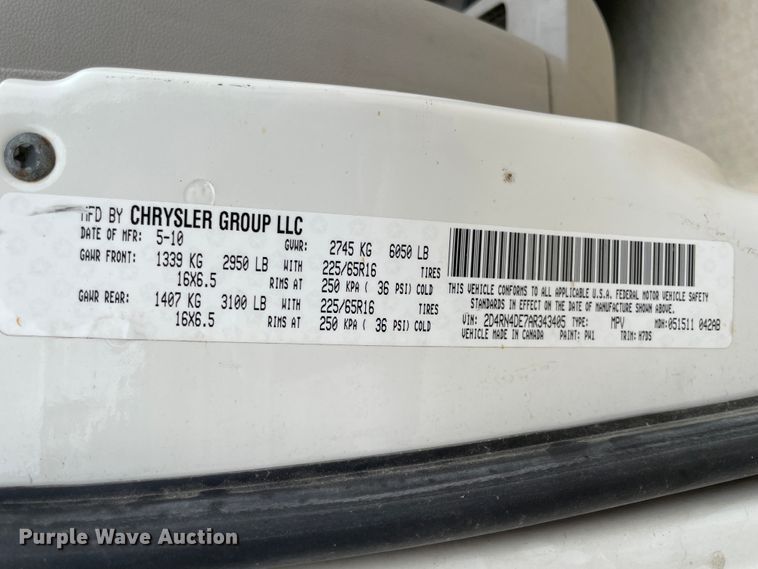 image for item IC9483 2010 Dodge Grand Caravan  van