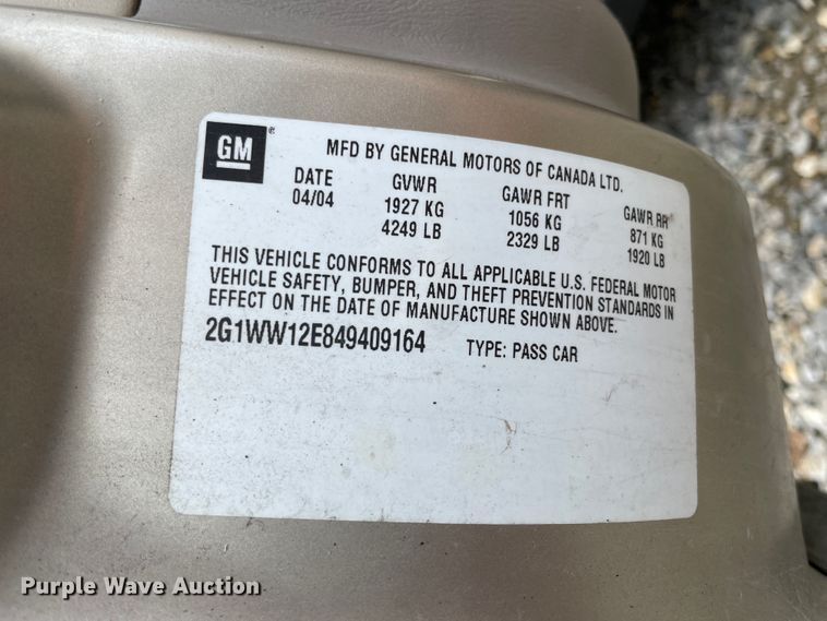 image for item IC9490 2004 Chevrolet Monte Carlo