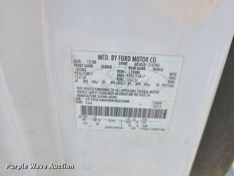 image for item IC9847 2009 Ford F150  SuperCab pickup truck