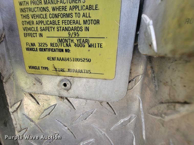 image for item IF9932 1995 Emergency One Cyclone  fire truck