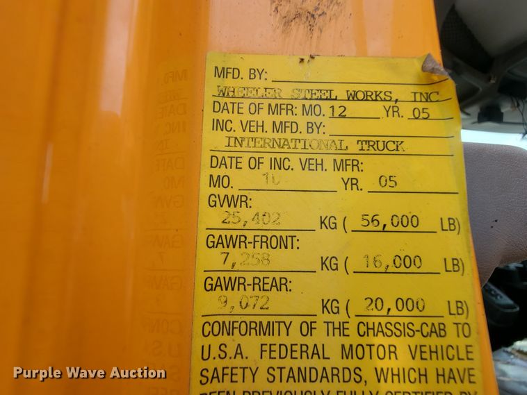 image for item IF9953 2006 International 7400  dump truck