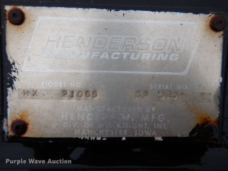 image for item IQ9733 Henderson HX21065  11'W snow plow