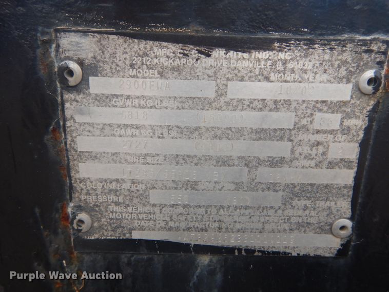 image for item IT9231 2003 Cronkhite 2900EWA  equipment trailer