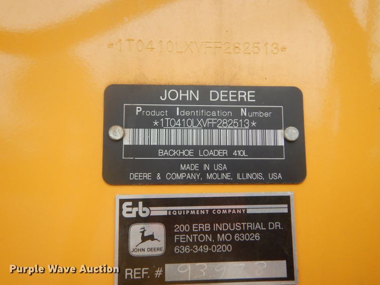 image for item IT9235 2015 John Deere 410L  backhoe