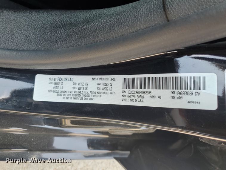 image for item JM9693 2015 Chrysler 200