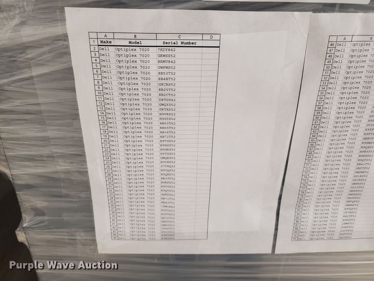 image for item JM9720 (120) Dell Optiplex 7020 computers