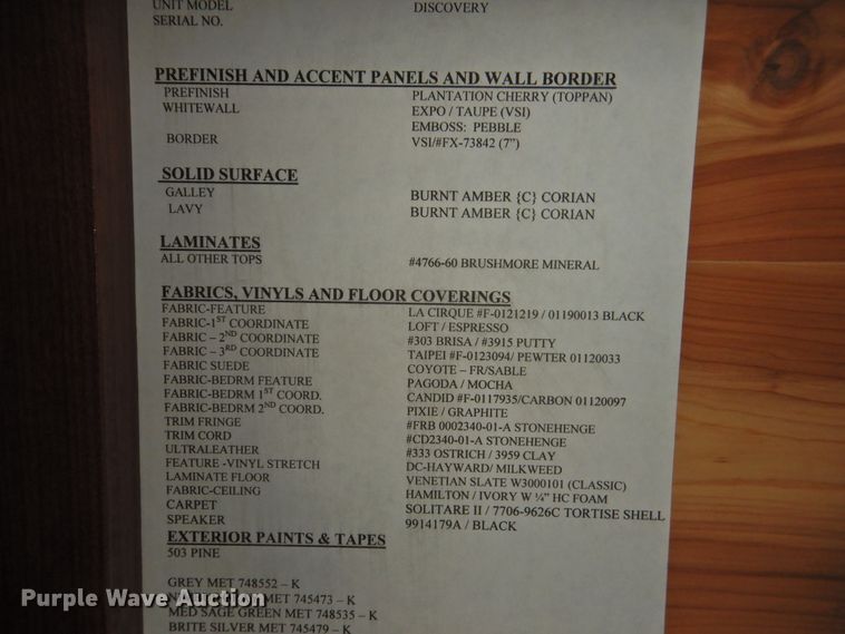 image for item DK2261 2006 Fleetwood Discovery 39L  RV