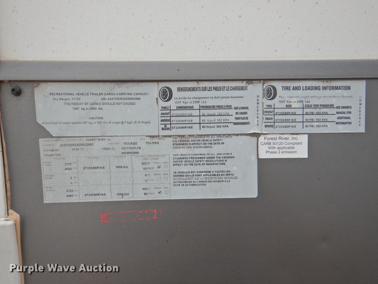 image for item DK2262 2013 Forest River Wildwood Lodge  camper