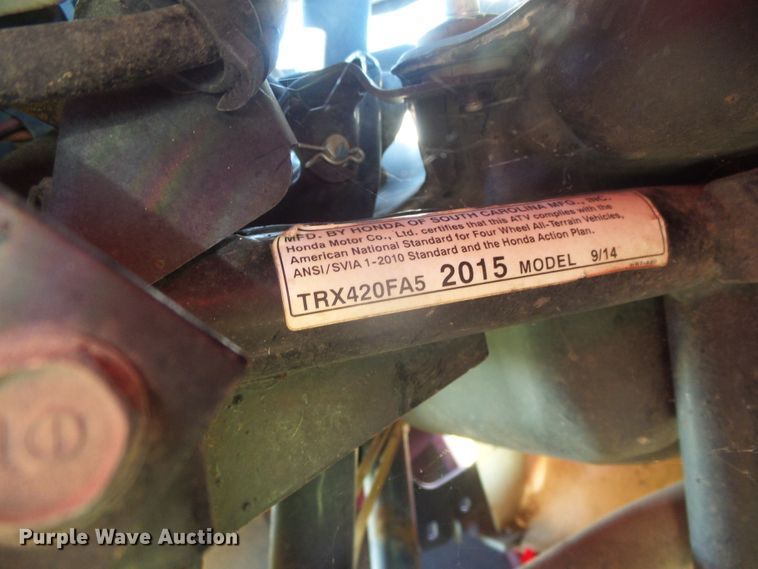 image for item GR9473 2015 Honda Rancher  atv