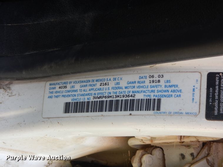 image for item HP9539 2003 Volkswagen Jetta