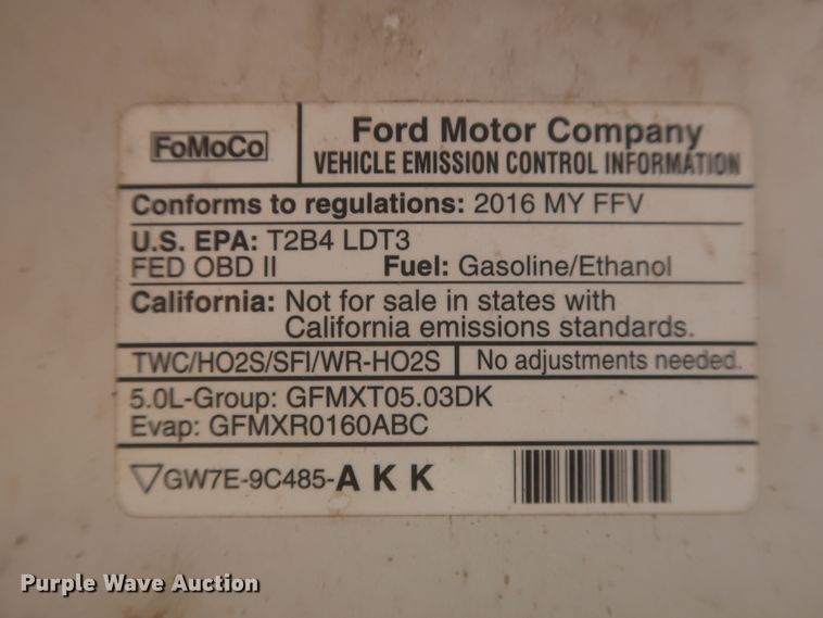 image for item IO9220 2016 Ford F150 XL  SuperCab pickup truck