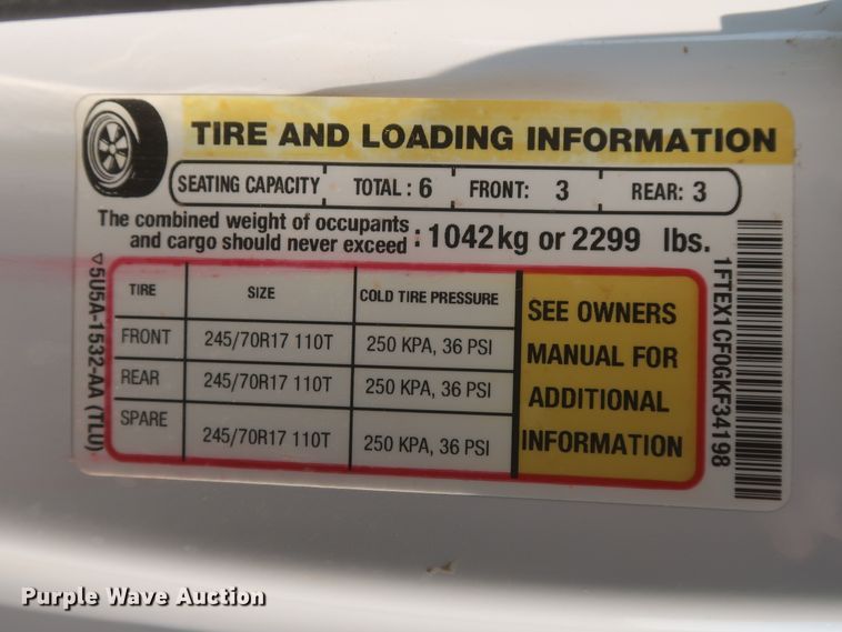 image for item IO9220 2016 Ford F150 XL  SuperCab pickup truck