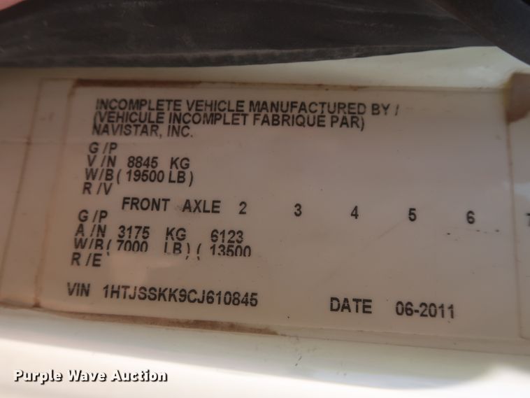 image for item IO9221 2012 International TerraStar  Crew Cab truck cab and chassis