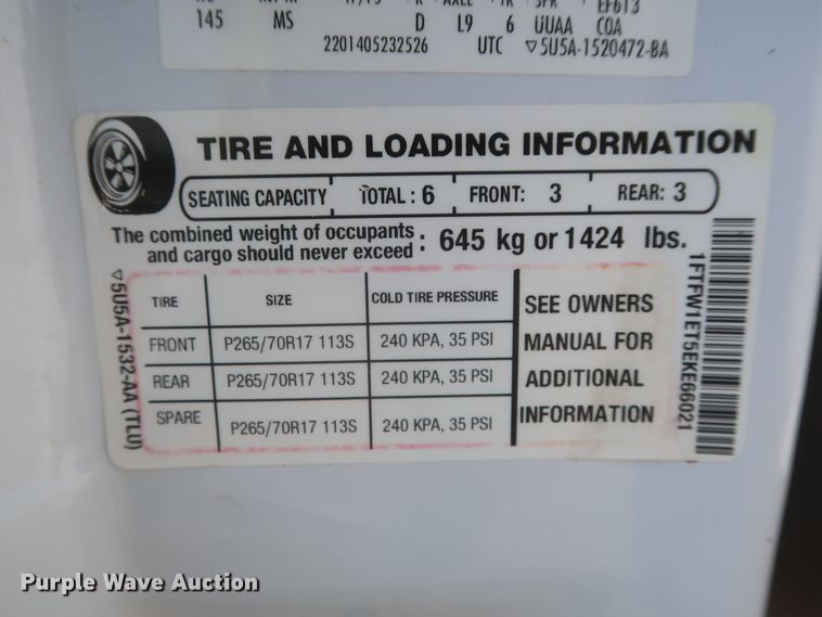 image for item IO9223 2014 Ford F150 XLT  SuperCrew pickup truck