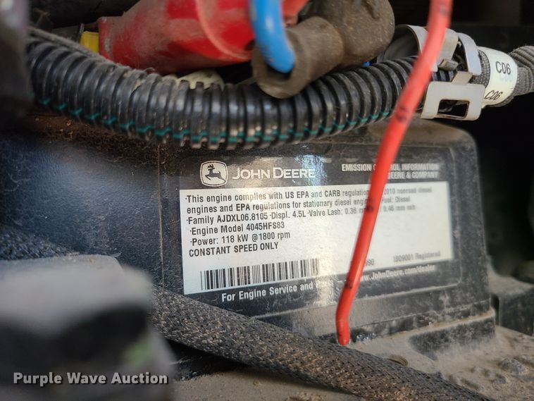 image for item IQ9192 Kohler 100KW  generator