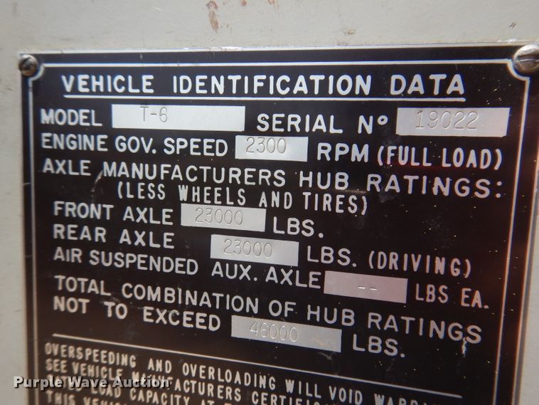 image for item IQ9701 1980 Oshkosh T-6  fire truck