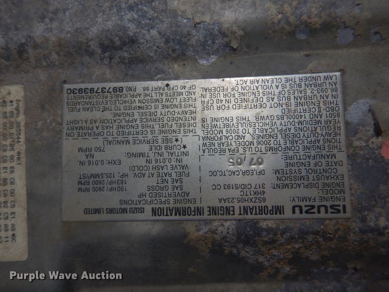 image for item JF9139 2006 Isuzu NPR  flatbed truck