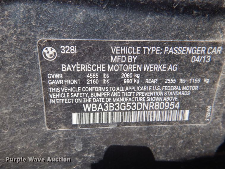 image for item JY9749 2013 BMW 328i