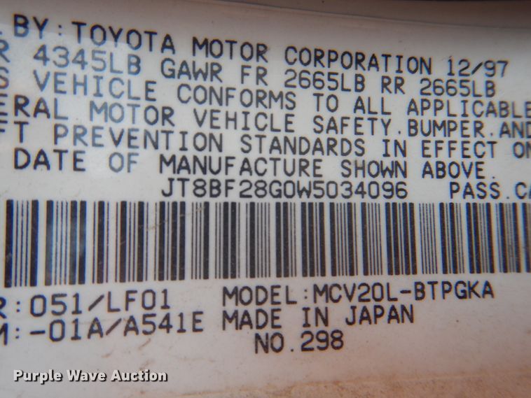 image for item JY9750 1998 Lexus ES 300