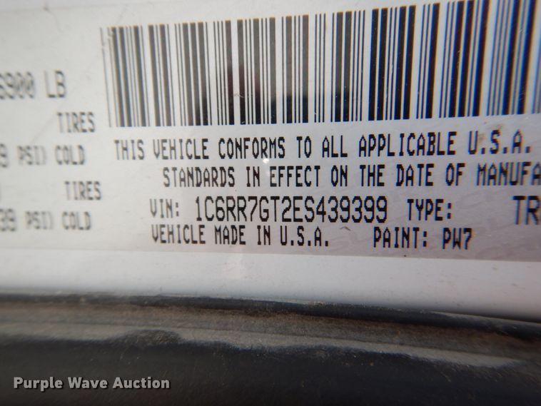 image for item JY9764 2014 Dodge Ram 1500  Quad Cab pickup truck