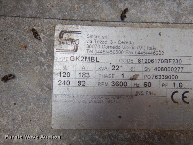 image for item JY9795 Genmac HSG19  generator