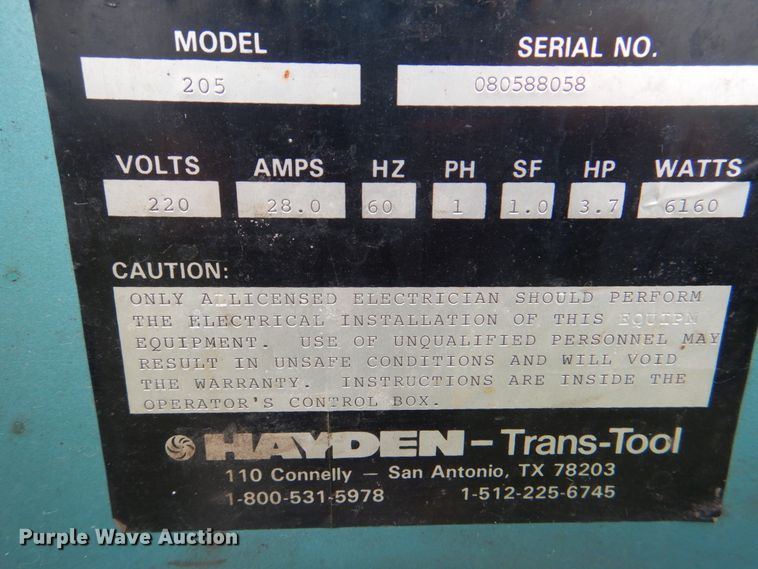 image for item KW9972 Hayden 205  shot blaster