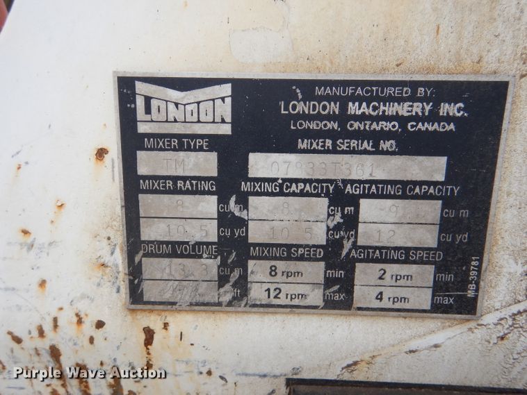 image for item DL3338 2008 Mack GU813  ready mix truck