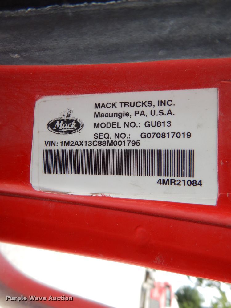 image for item DL3338 2008 Mack GU813  ready mix truck