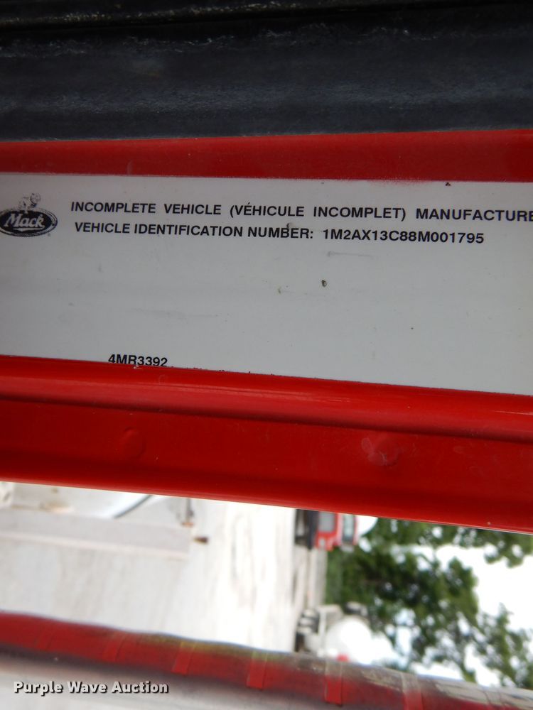 image for item DL3338 2008 Mack GU813  ready mix truck