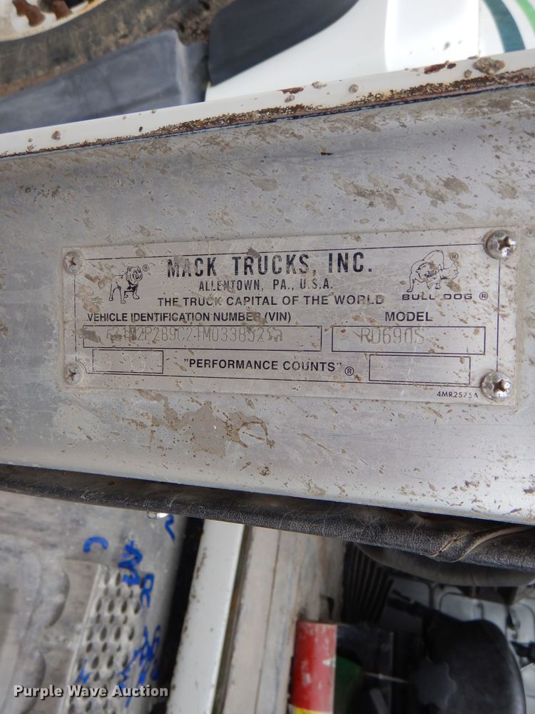 image for item DL3346 2001 Mack RD690S  ready mix truck