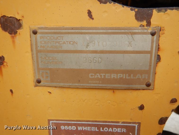 image for item DL3347 1984 Caterpillar 966D  wheel loader