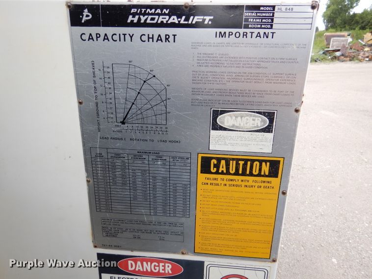 image for item DL3361 1985 GMC C7000  crane truck