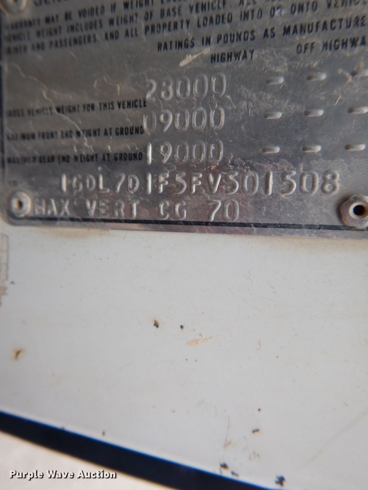 image for item DL3361 1985 GMC C7000  crane truck