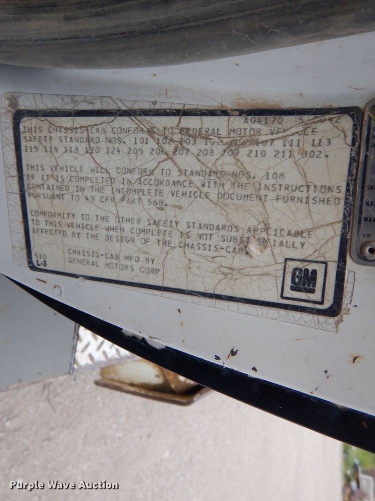 image for item DL3361 1985 GMC C7000  crane truck