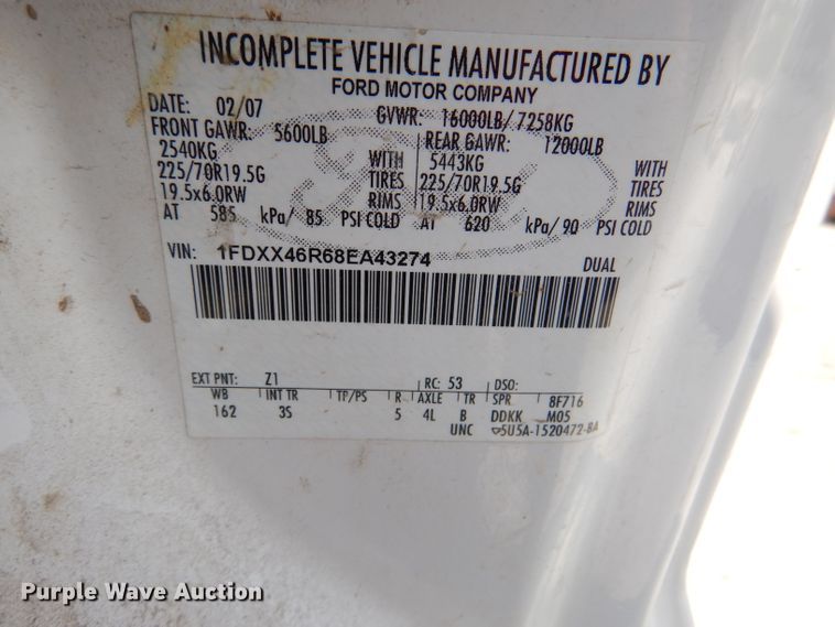 image for item DL3379 2008 Ford F450 Super Duty  flatbed truck