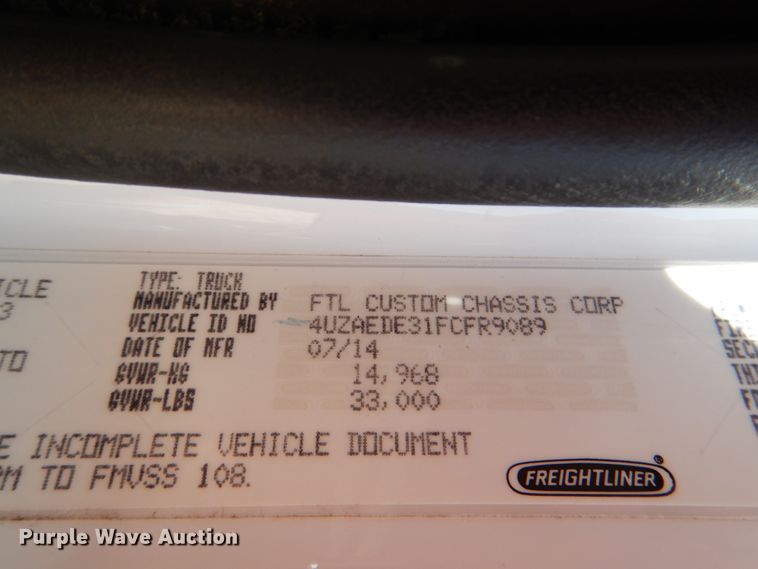 image for item DM3870 2015 Freightliner S2G  dump flatbed truck