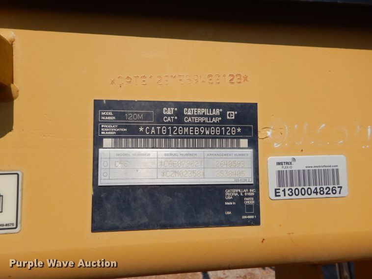 image for item DM4324 2008 Caterpillar 120M  VHP motor grader