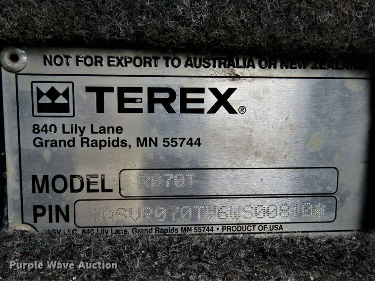 image for item FP9316 2016 Terex R070T  tracked skid steer loader