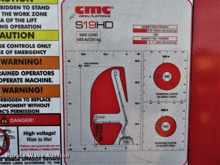 image for item FP9318 2017 CMC 60HD Arbor Pro  boom lift