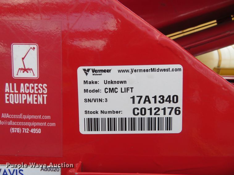 image for item FP9318 2017 CMC 60HD Arbor Pro  boom lift